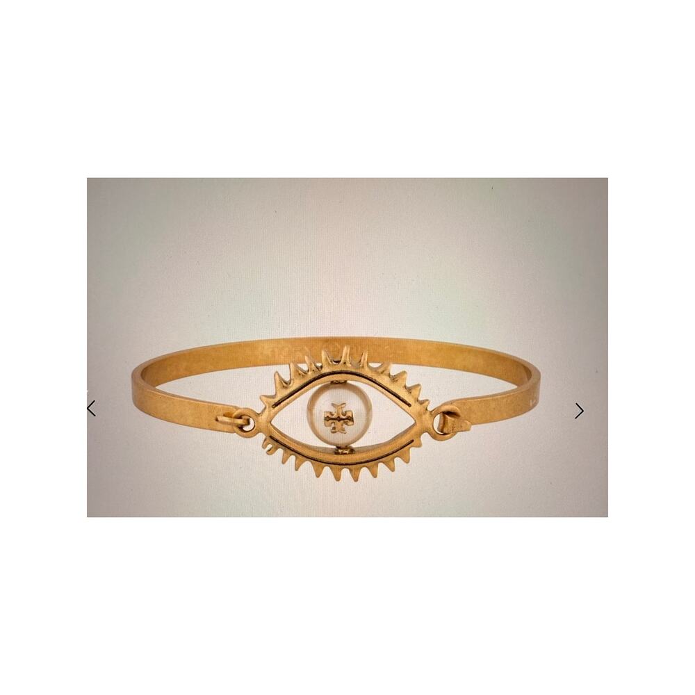 Tory Burch Faux Pearl Evil Eye Bangle